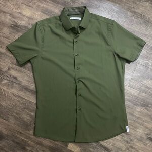 Elegant Olive Button-Down Shirt for Women